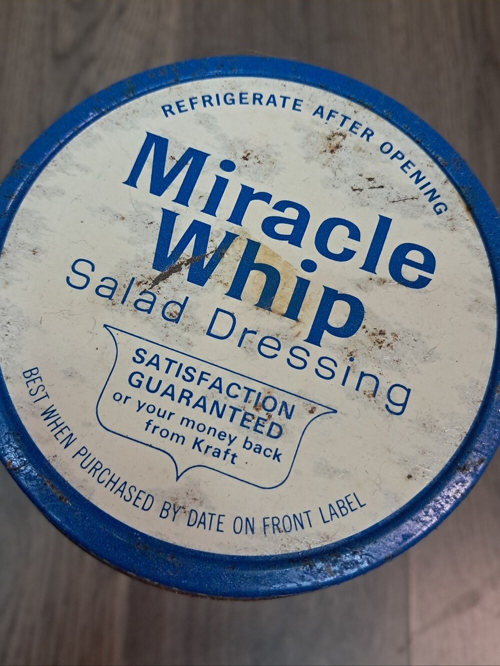 Vintage Miracle Whip Salad Dressing Original Metal Lid On A Ball Mason Jar